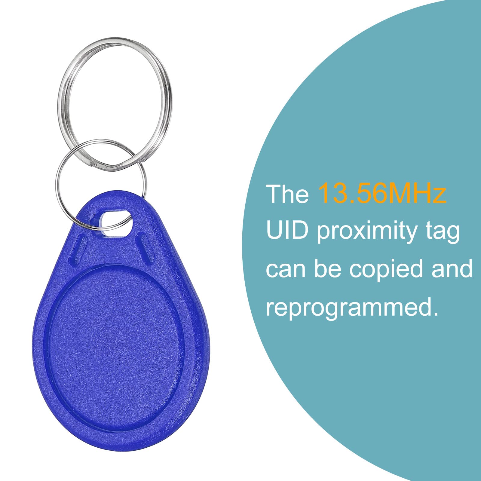 sourcing map UID porte-cles RFID 13,56 MHz bleu x5 copiable