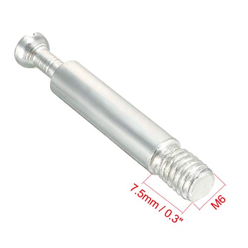 Sourcingmap Industrial boulon meuble M6 zingué lot 5 40mm
