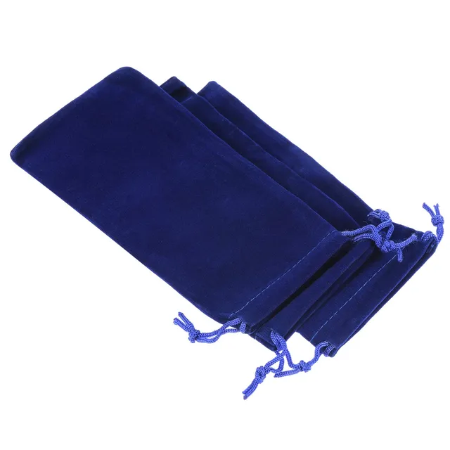 Sourcing Map pochette microfibre bleu foncé 17x8cm lot 3