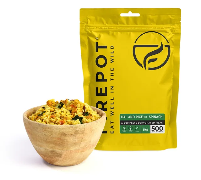Firepot Dal and Rice with Spinach plat lyophilisé 135g vegan