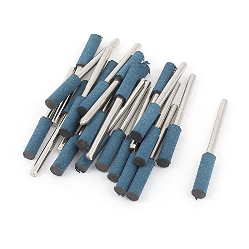 sourcing map Meule sur Tige 5 mm Bleu Lot 22 Polissage