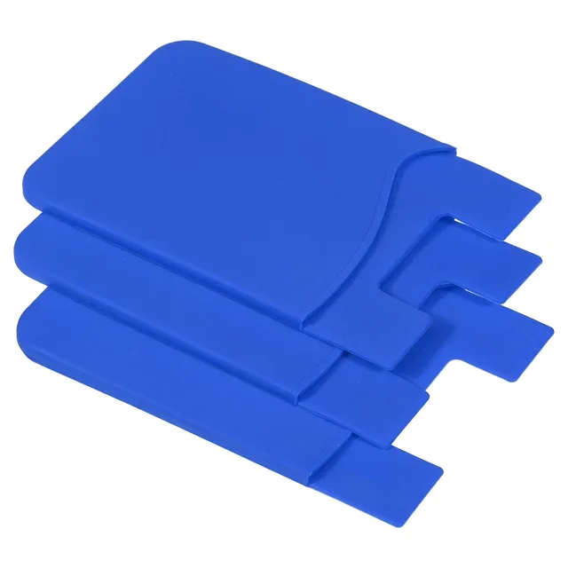 sourcing map Electronics porte-cartes adhésif bleu foncé lot 3 silicone