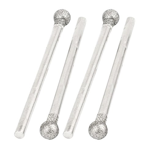 sourcing map fraise diamant sphérique 4mm tige 2.35mm lot 4