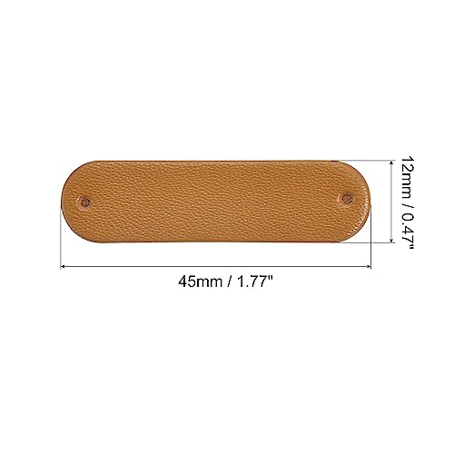 Sourcingmap Étiquette cuir PU 45x12mm marron lot de 40 à coudre