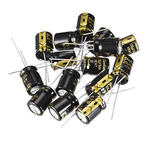 sourcing map 220uF 50V condensateur électrolytique 10x13mm lot 15