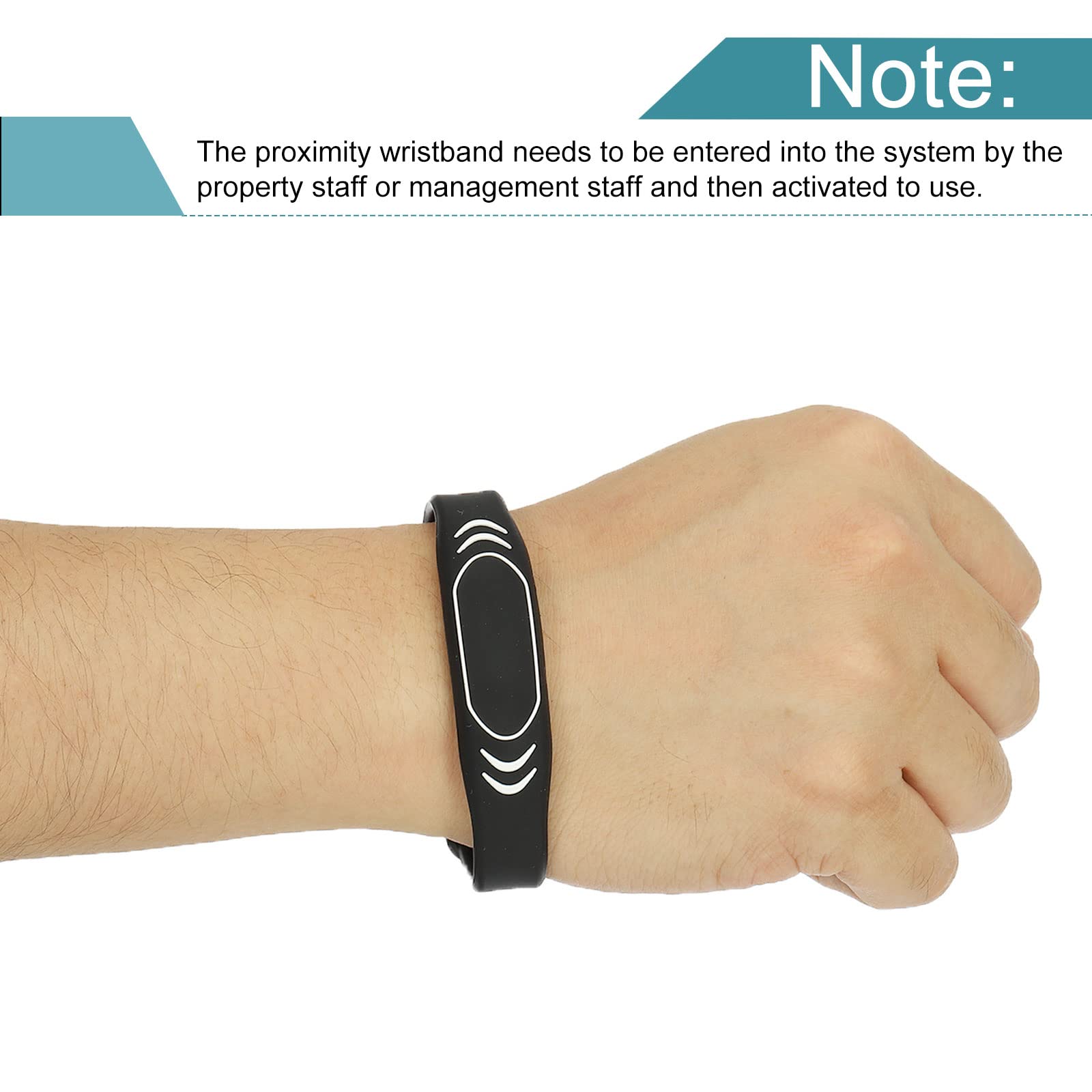 sourcing map Electronics bracelet RFID 125KHz TK4100 noir