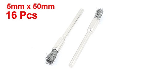 sourcingmap Industrial brosse polissage stylo tige 3mm lot 16