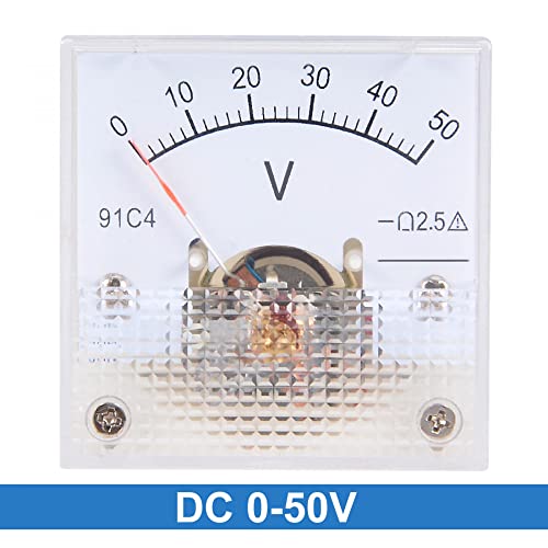 Sourcing Map 91C4 Voltmètre Analogique Panneau DC 0-50V