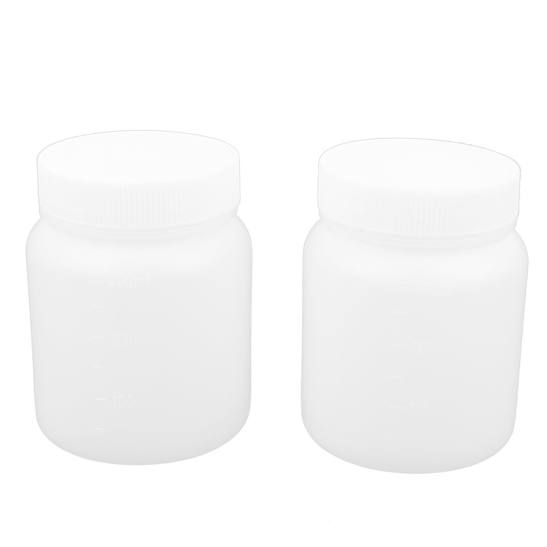 Sourcingmap Flacon Labo Plastique Gradué 300mL 2pcs