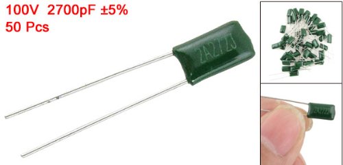 Sourcingmap 2A272J condensateur film polyester 100V 2700pF x50