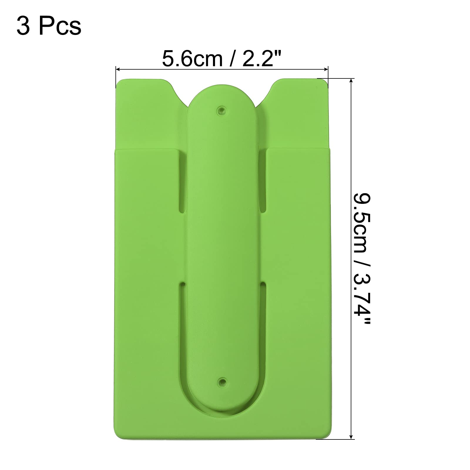 sourcing map Electronics porte-cartes adhésif vert lot 3 silicone trou