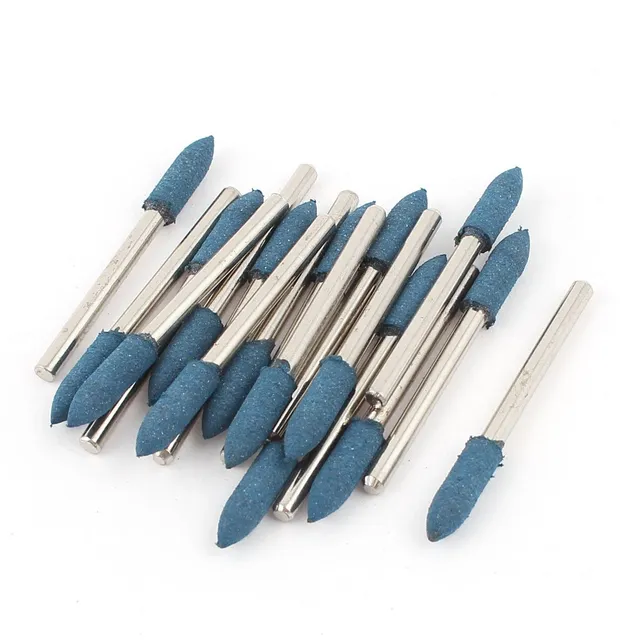 sourcing map pointe caoutchouc bleue conique 3x4 mm lot 18