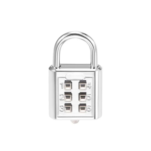 Sourcing Map Cadenas à code 3 chiffres argent anse 4mm