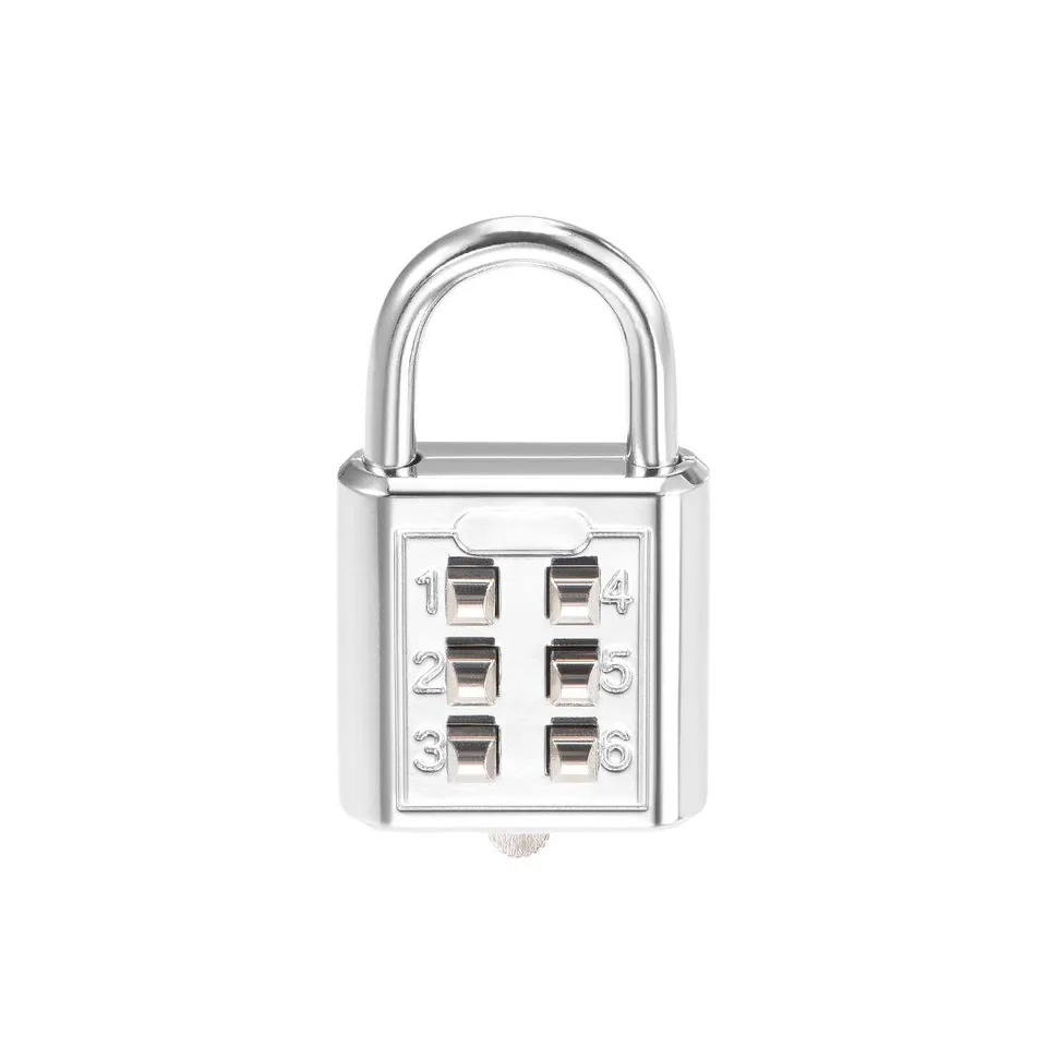 Sourcing Map Cadenas à code 3 chiffres argent anse 4mm