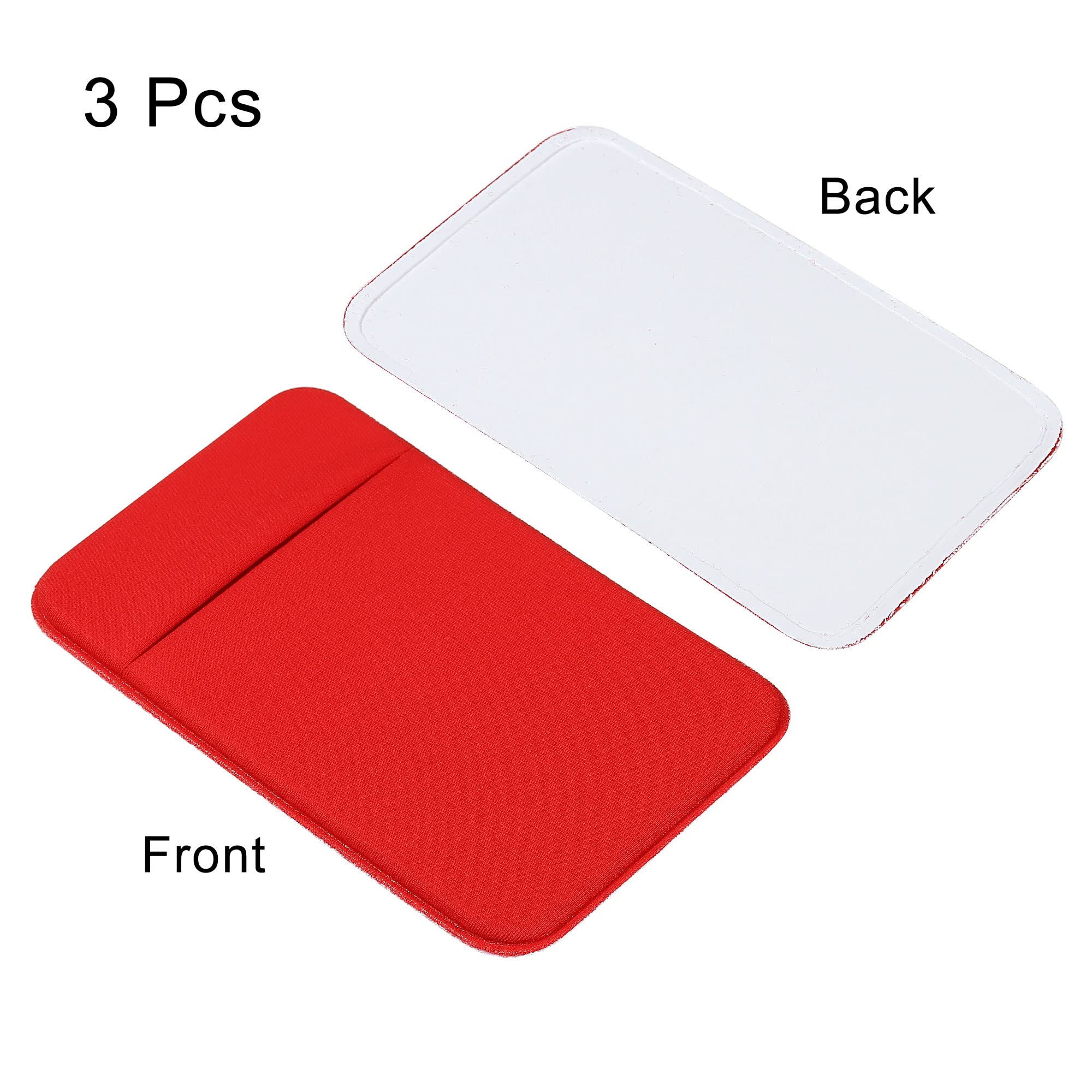 Sourcing Map Electronics porte-carte téléphone extensible rouge lot 3