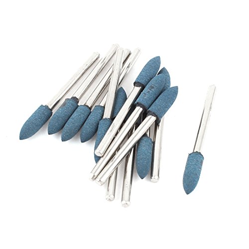 Sourcingmap Pointe à meuler caoutchouc bleu 5x15mm lot 12