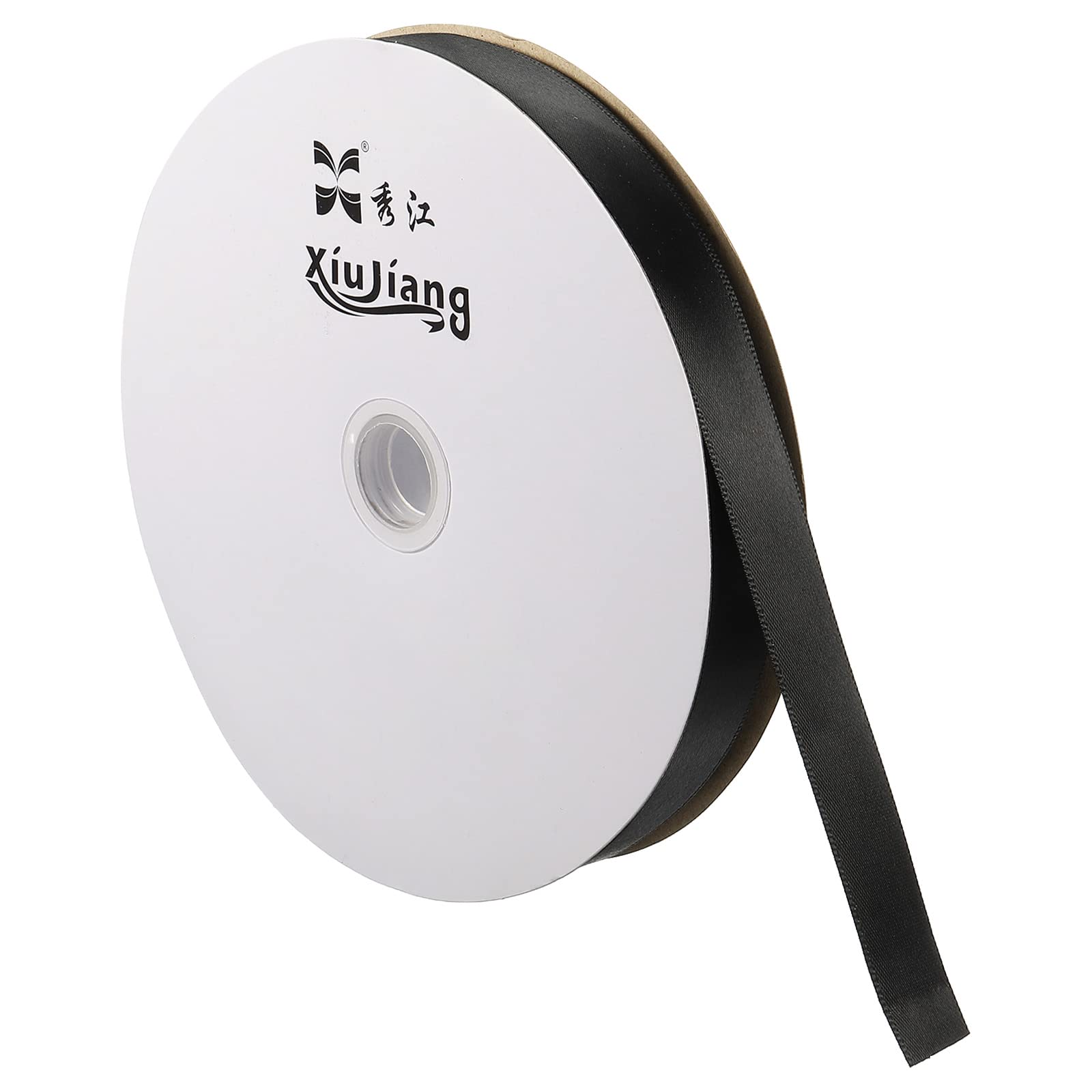 Sourcing Map Ruban Satin 20mmx91,4m Noir Fête Cadeau