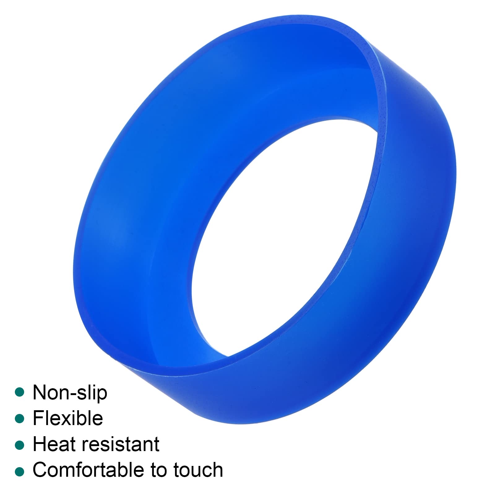 Sourcing Map Protège-bouteille silicone bleu foncé 62mm lot 2