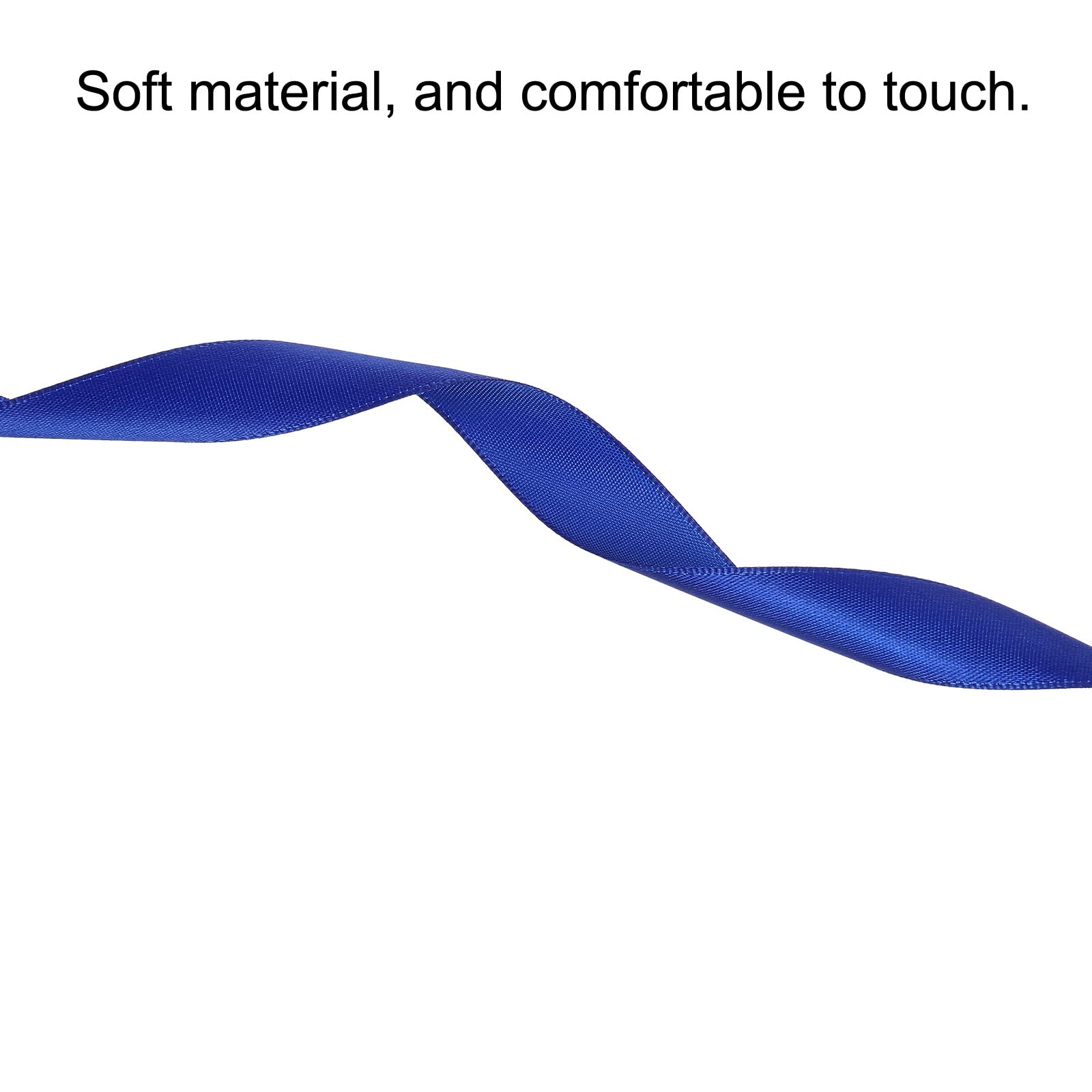Sourcing Map ruban satin bleu foncé 20mmx91,4m rouleau déco