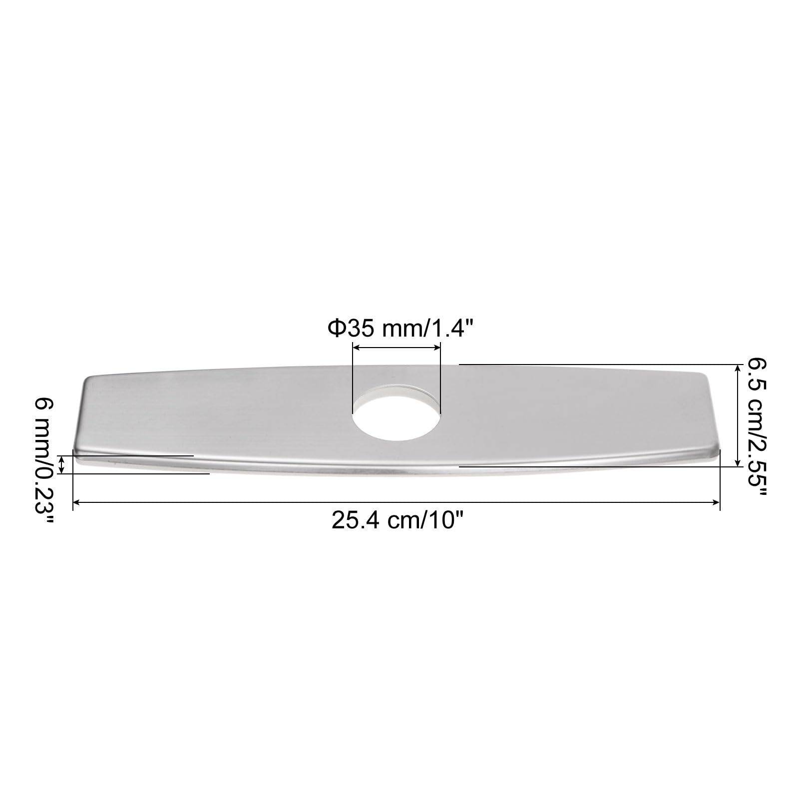 Sourcingmap plaque cache-trou robinet 10" inox argent
