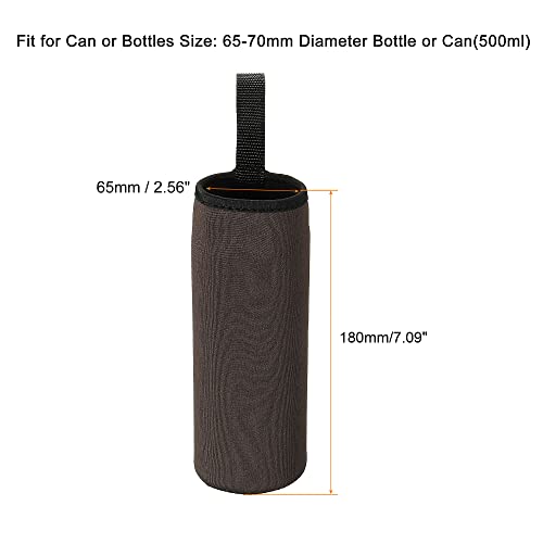 sourcing map Home & Garden manchon bouteille 500ml lot 2 marron