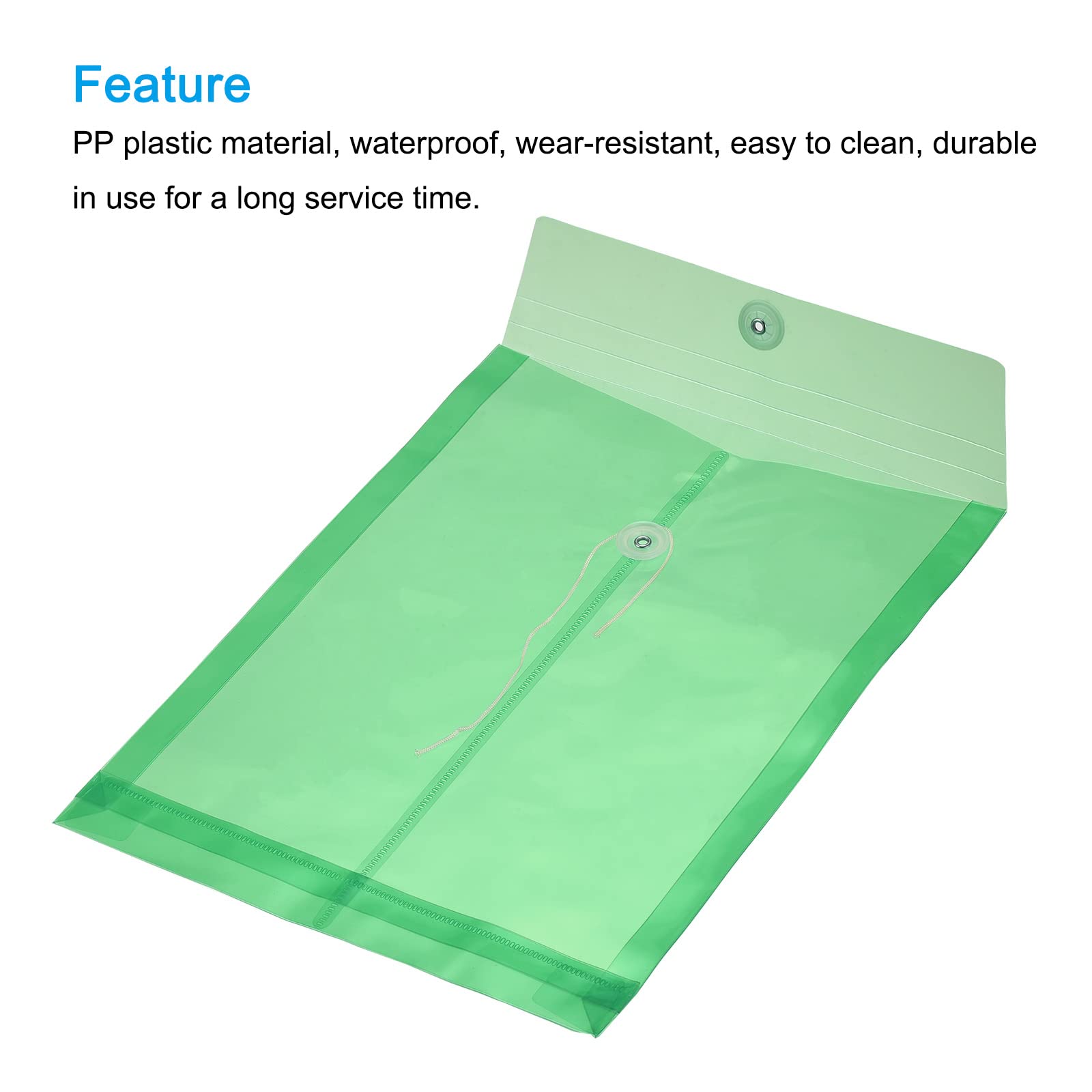 sourcing map chemise A4 verte lot 5 plastique PP