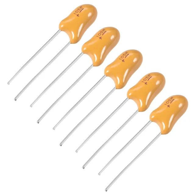 SourcingMAP Industrial condensateur tantale 1uF 25V 5 pièces