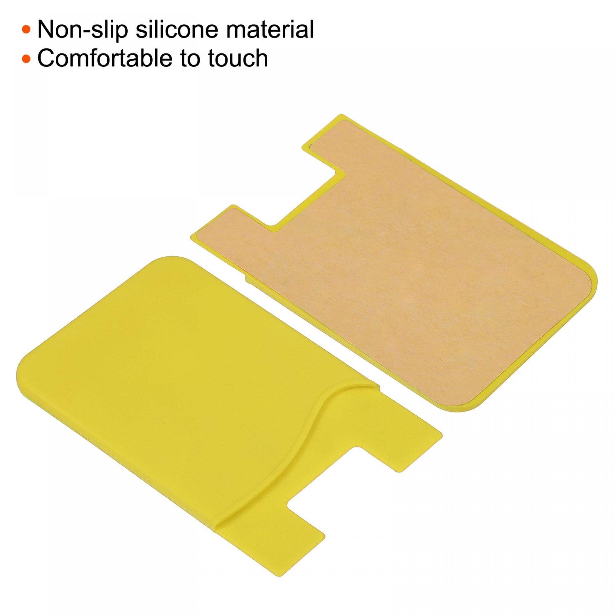 Sourcing Map Electronics porte-carte téléphone silicone jaune lot 3