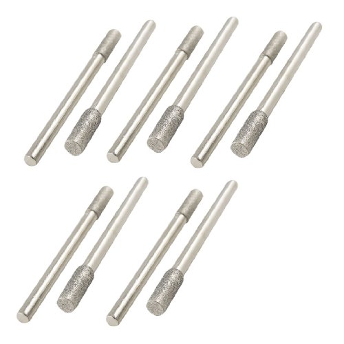 sourcingmap pointe diamant cylindrique 4mm queue 3mm lot 10