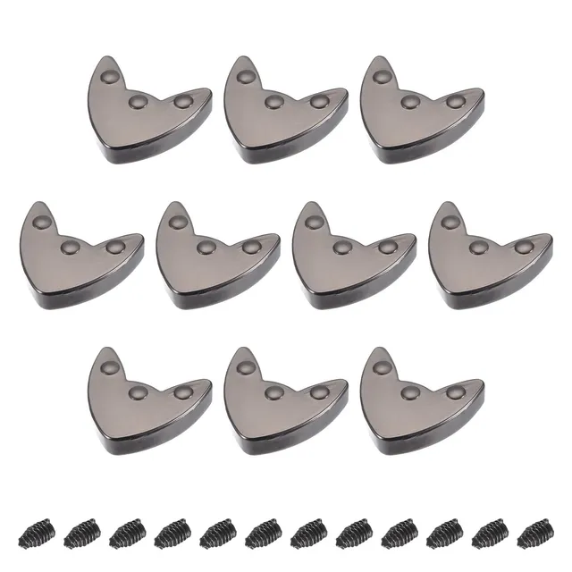 sourcing map Embout Fermeture Métal Noir 19mm Lot de 12