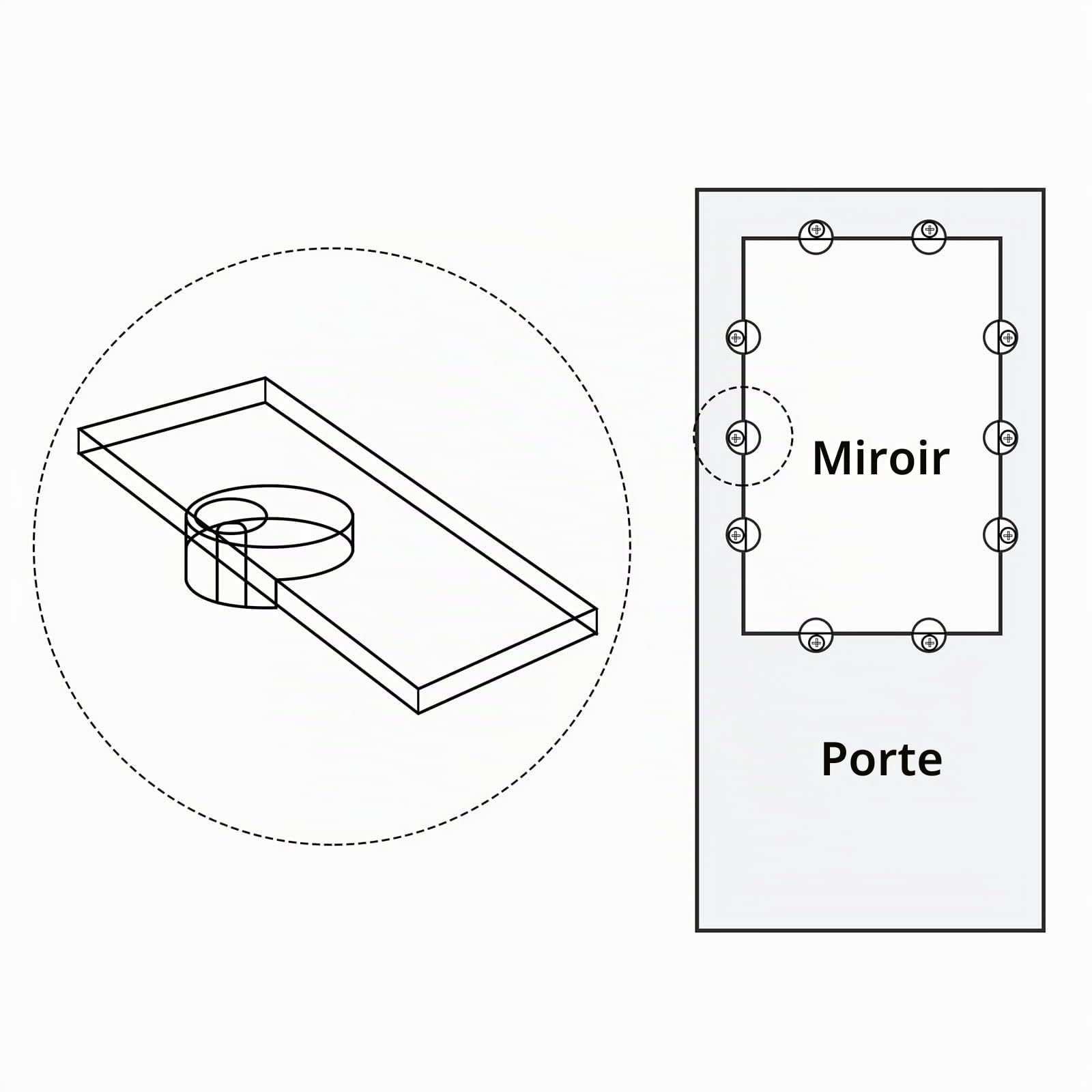 SOURCINGMAP Home Clips Verre Plastique Transparent 4mm Lot 30