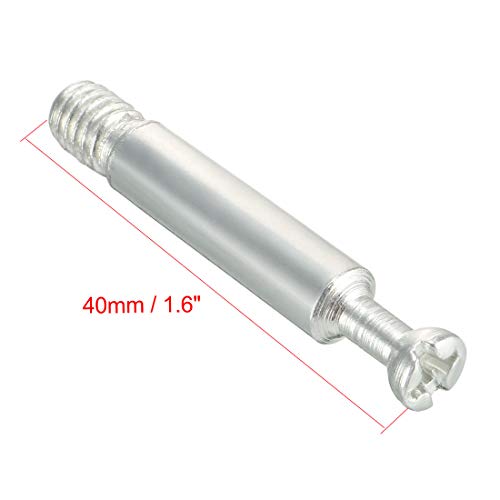 Sourcingmap Industrial boulon meuble M6 zingué lot 5 40mm