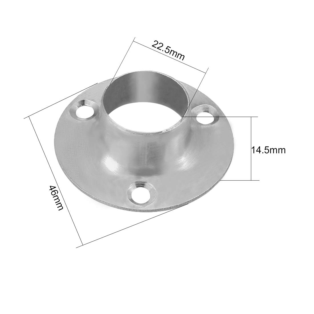 Sourcing Map Home bride tube fer 22,5 mm lot 2