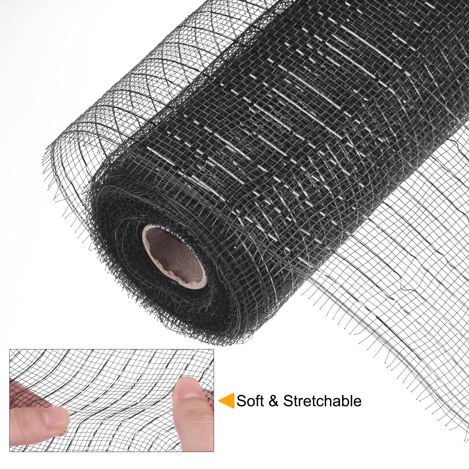 Sourcing Map Home & Garden ruban jute noir 26 cm x 9 m