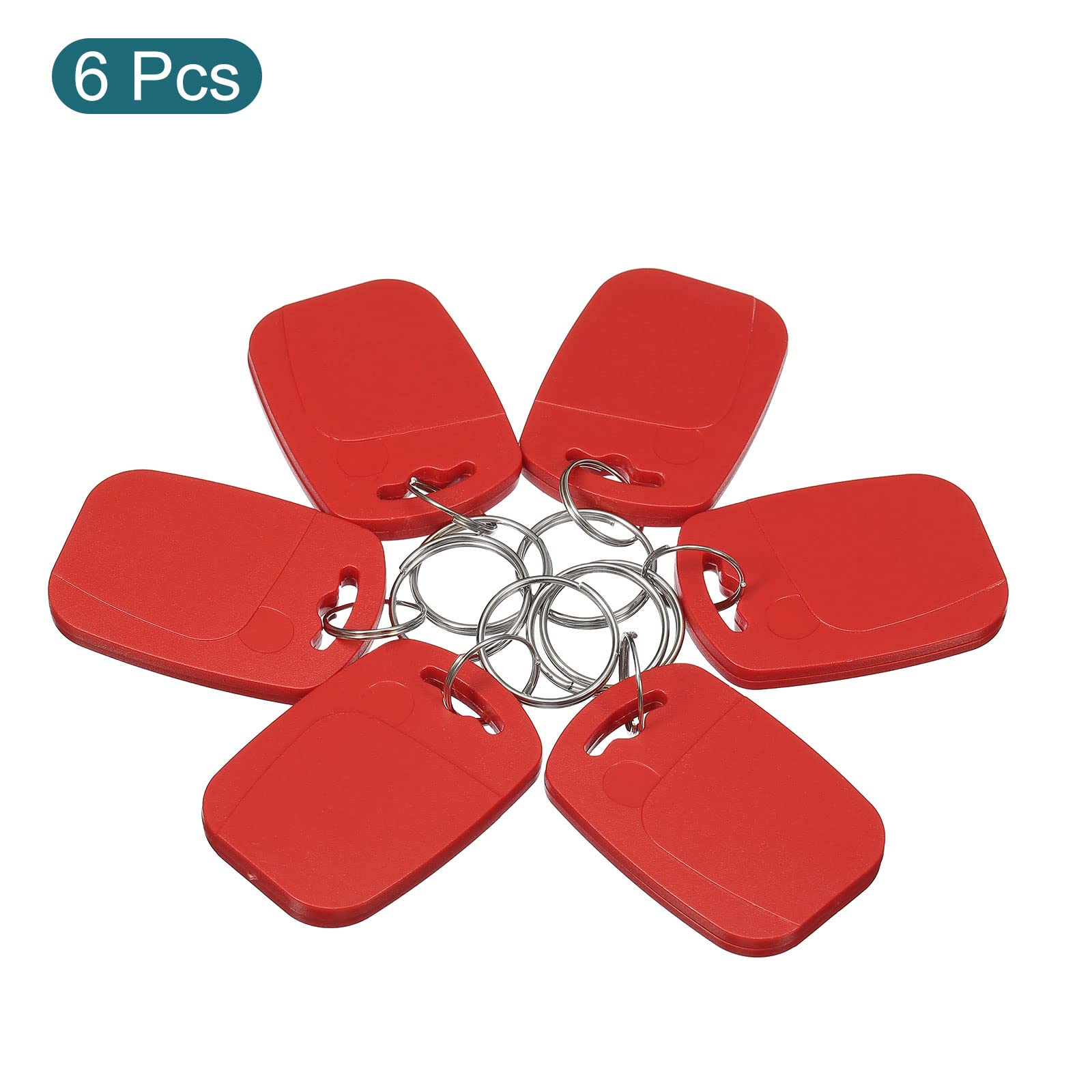 sourcing map M1 porte-clés RFID rouge 6 pièces 13,56 MHz