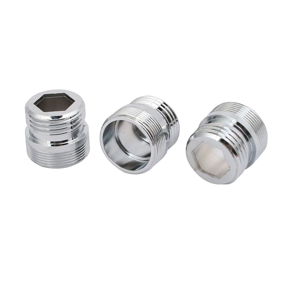Sourcingmap Industrial Adaptateur robinet M22-1/2BSP 3pcs argenté