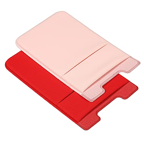 Sourcing Map porte-carte adhésif double couche rose rouge x2
