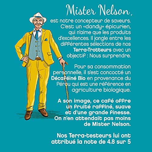 Terramoka Mister Nelson café en grains décaféiné bio 1kg fruité