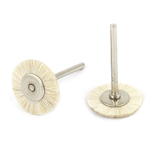 SOURCINGMAP brosse à polir nylon blanc 25 mm lot de 2