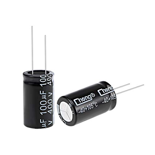 sourcing map condensateur électrolytique 100uF 400V 5 pcs 105°C