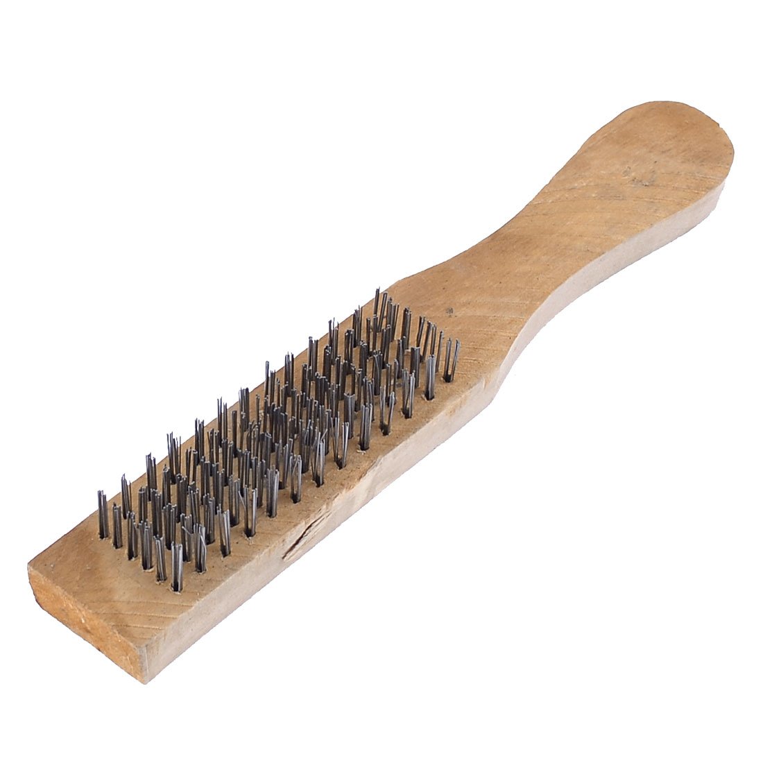 Sourcingmap Brosse Métallique Acier Manche Bois 6 Rangées