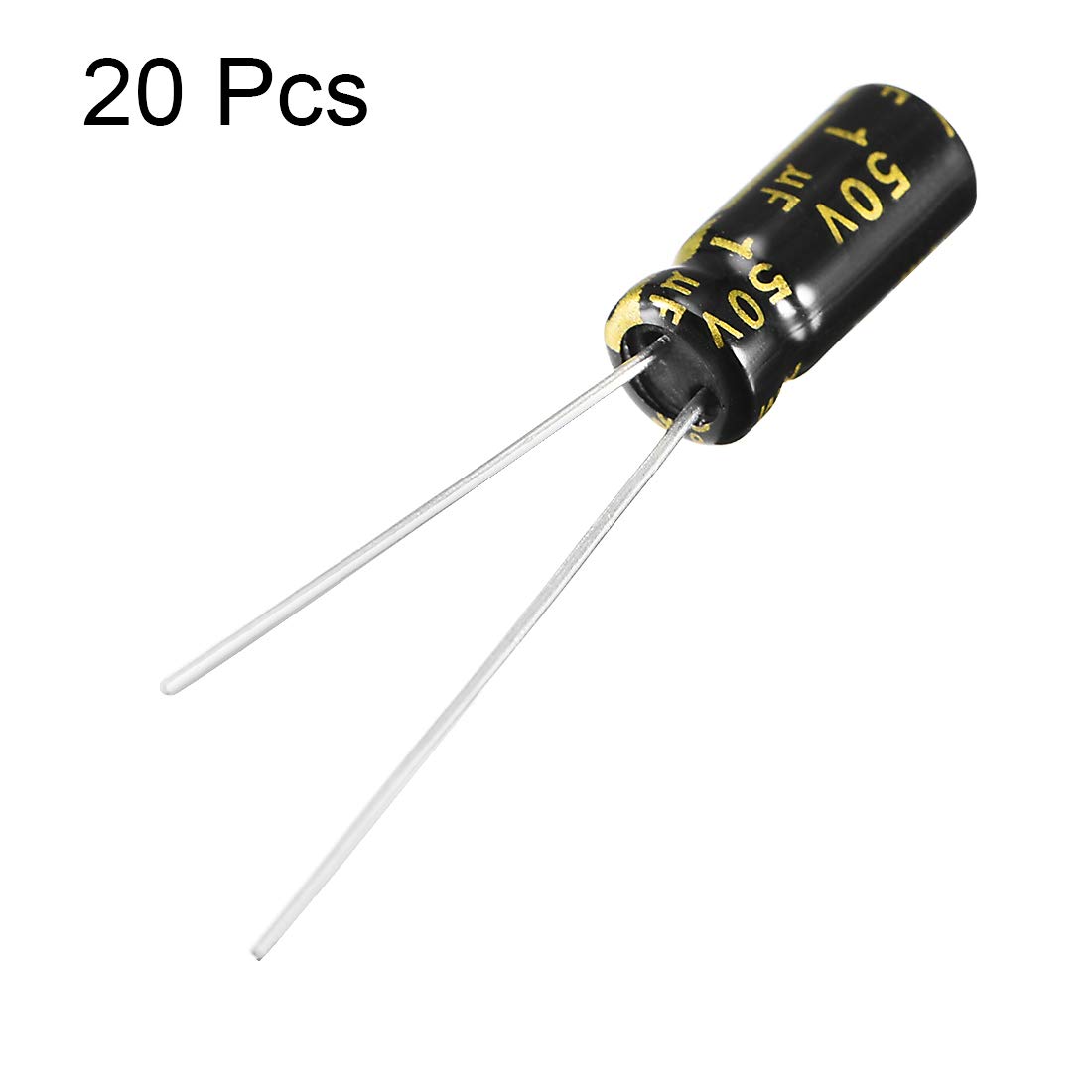 sourcing map condensateur électrolytique 1uF 50V 20 pièces 5x11mm