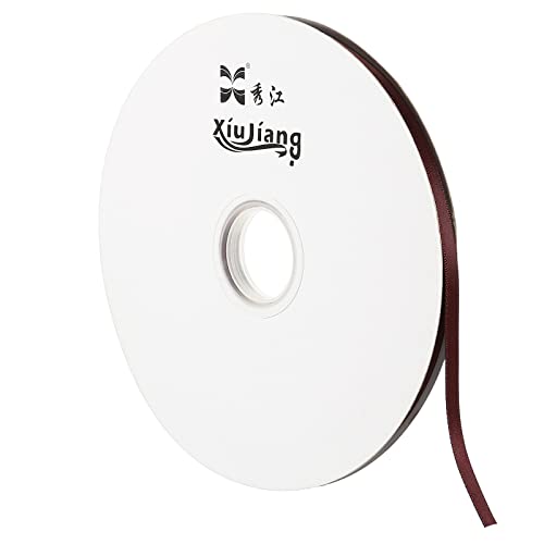 Sourcing Map Ruban Satin Rouge Violet 7 mm x 91,4 m Rouleau
