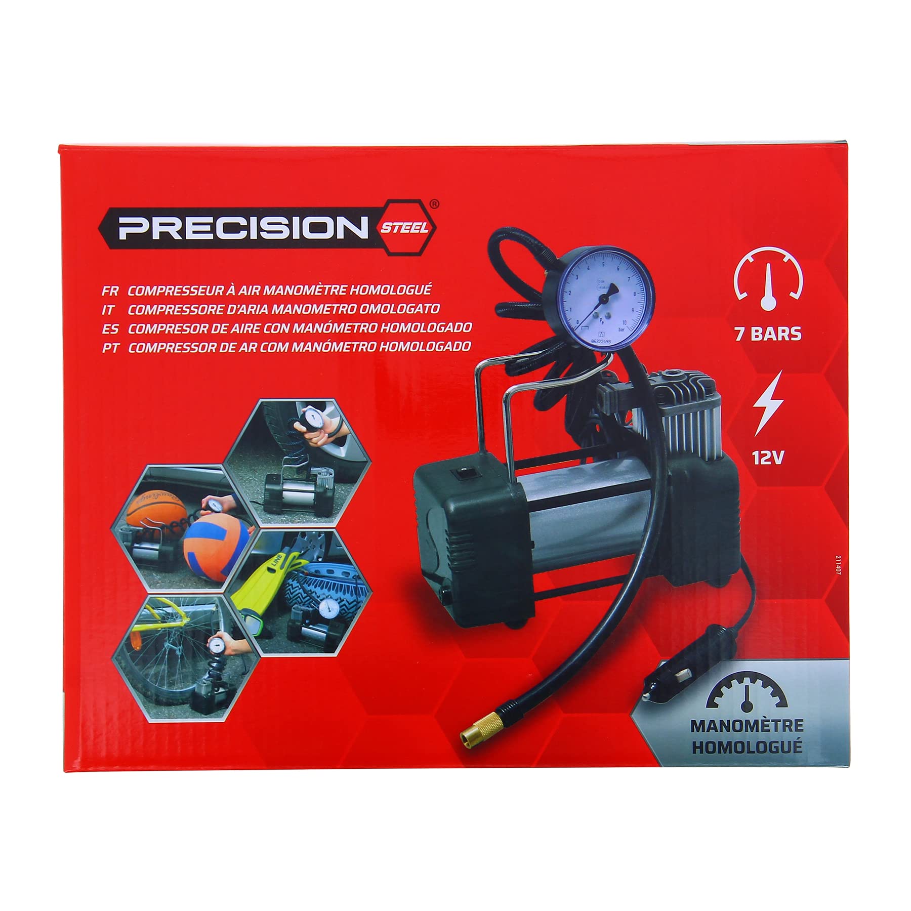 Precision Steel 211407 compresseur 12V 7 bars 29 L/min