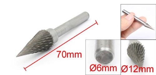 Sourcingmap Fraise Rotative Carbure 12 x 25 mm Queue 6 mm