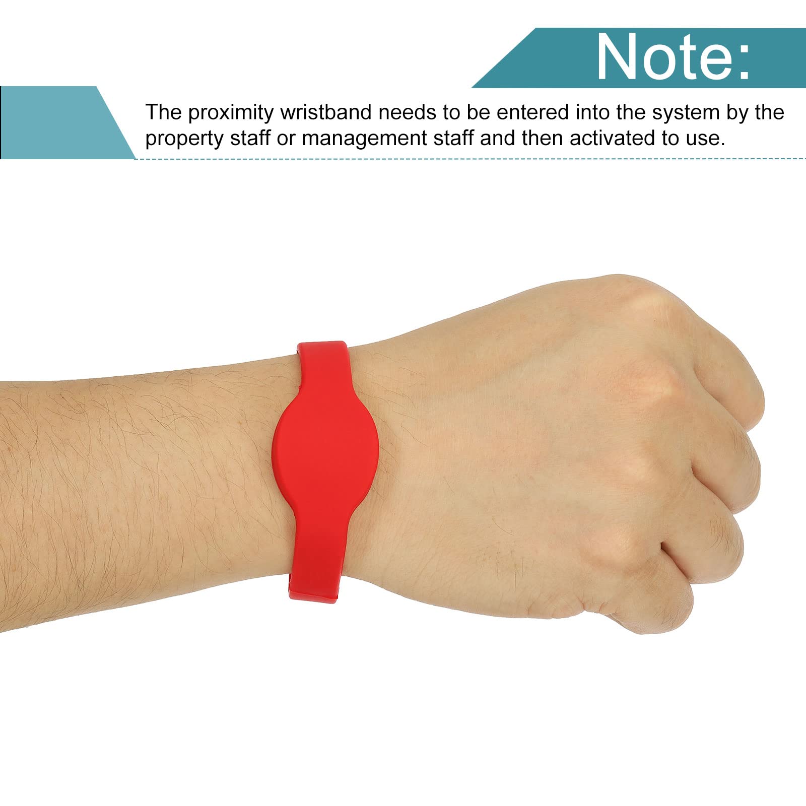SOURCINGMAP TK4100 bracelet RFID 125kHz rouge lot 3 silicone