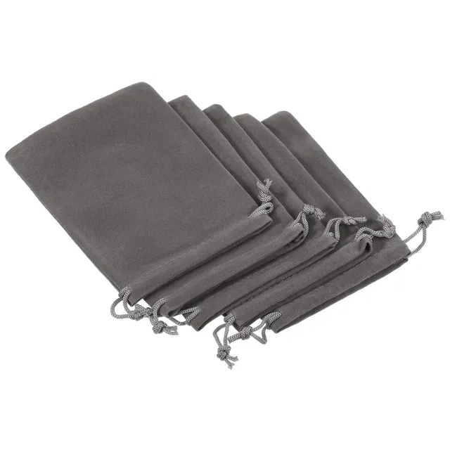sourcing map pochette microfibre grise 14x10cm lot 10 lunettes