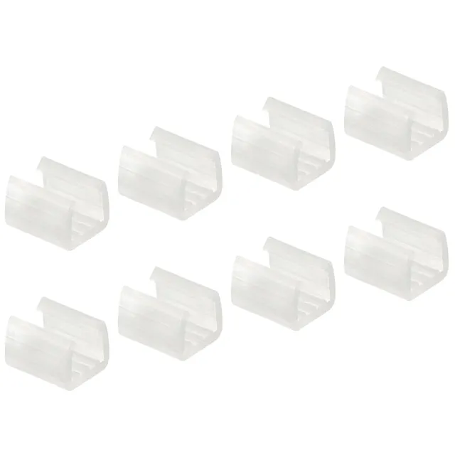 sourcing map Industrial clips néon LED 8 mm transparent lot 50