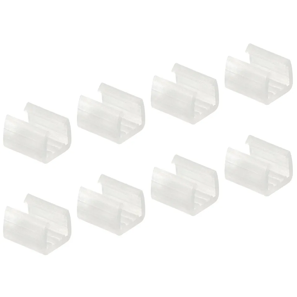 sourcing map Industrial clips néon LED 8 mm transparent lot 50