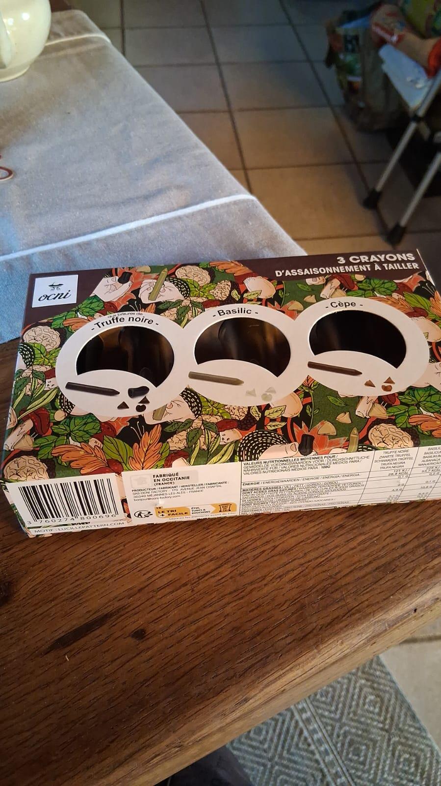 OCNI Coffrets 3 crayons Festive Feast Basilic Truffe Cèpe
